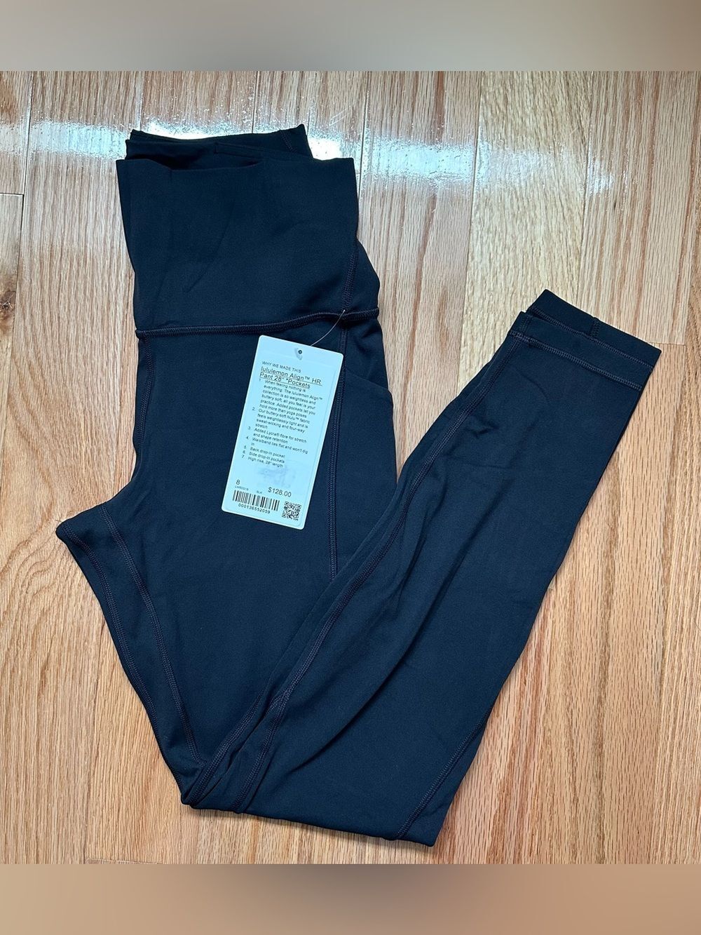 NWT 8 28” Align Side Pockets Lululemon Align High-Rise Pant 25" inseam - Black